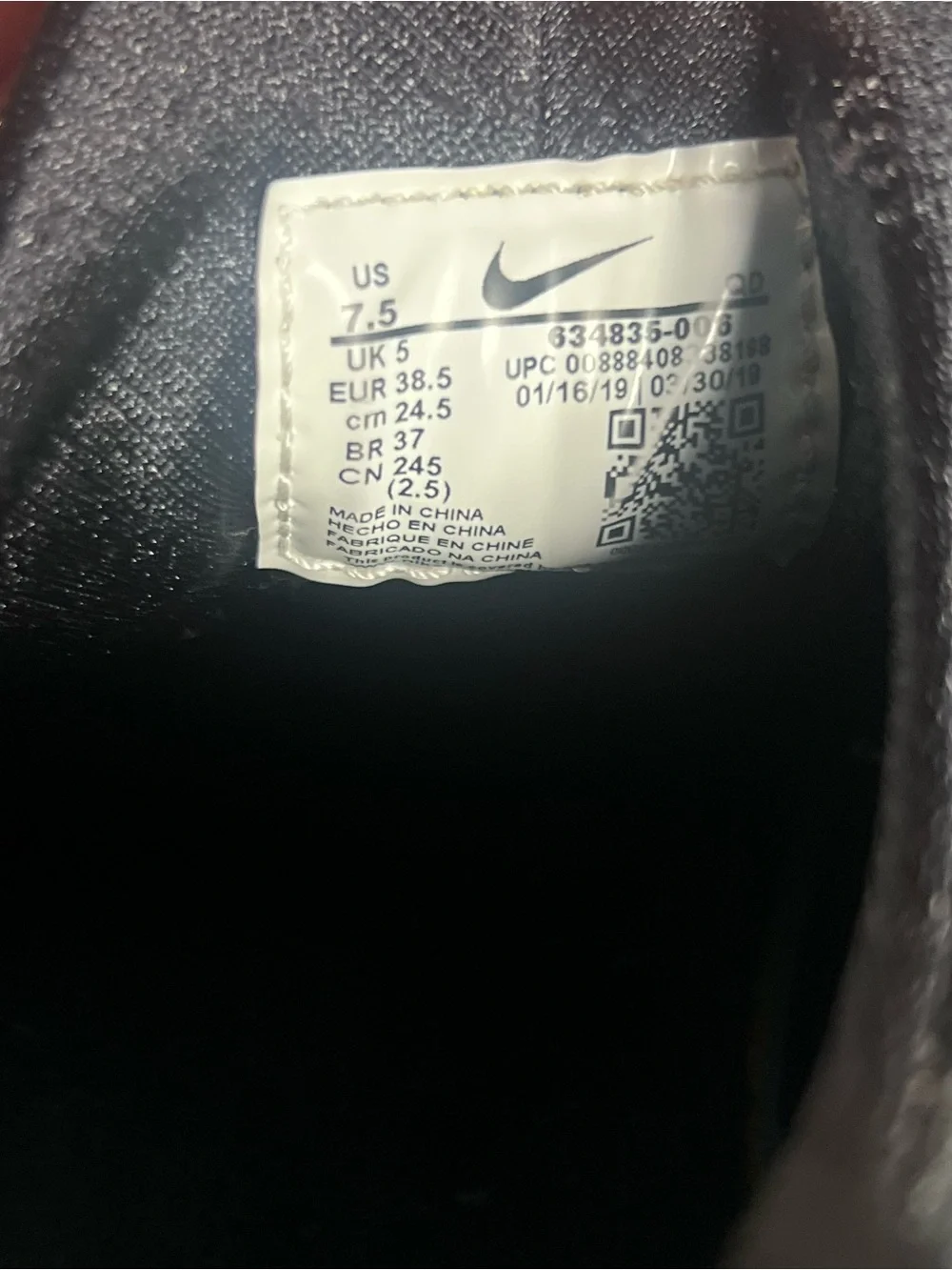 Nike Black Youth Athletic Sneakers